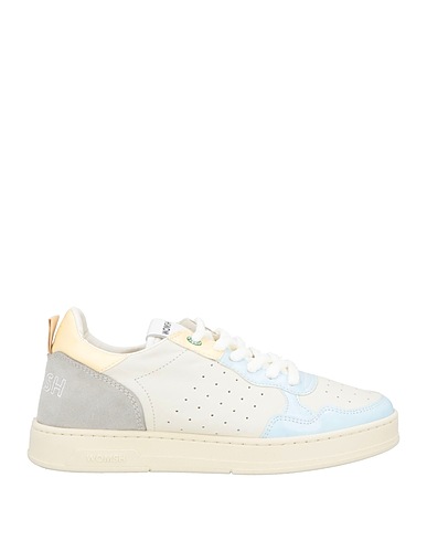 WOMSH Sneakers Ivory Leather, Textile fibers