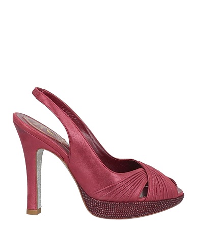 RENE' CAOVILLA Sandals Burgundy Leather