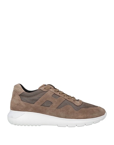 HOGAN Sneakers Khaki Leather, Textile fibres