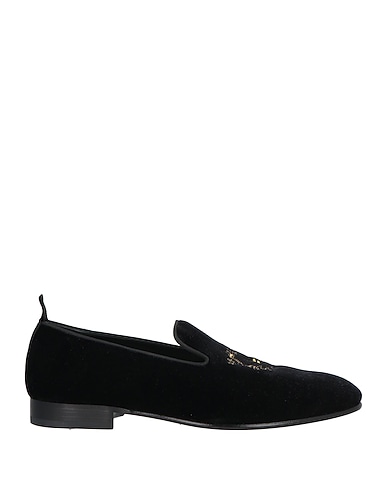 LARDINI Loafers Black Textile fibers