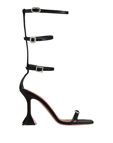 AMINA MUADDI Sandali Nero Fibre tessili