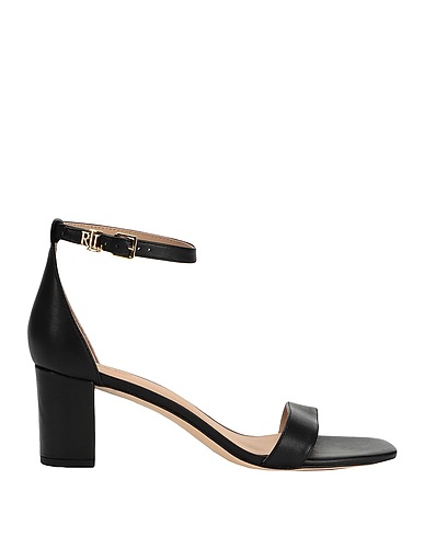 LAUREN RALPH LAUREN Sandali Nero 100% Pelle di bovino