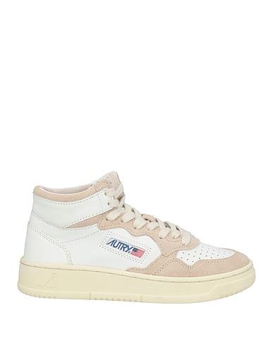 AUTRY Sneakers Taupe Leather, Textile fibers
