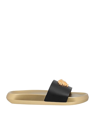VERSACE Sandals Black Leather