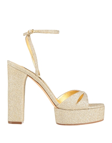 CASADEI Sandals Platinum Textile fibers