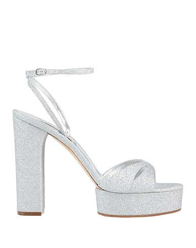 CASADEI Sandali Argento Fibre tessili