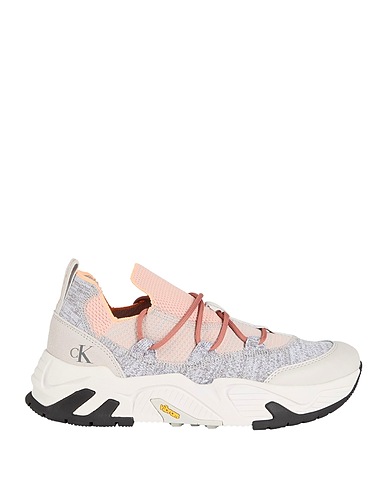 CALVIN KLEIN JEANS Sneakers Light grey Textile fibres, Leather