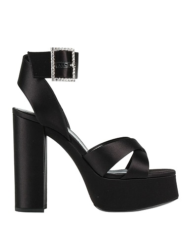 SAINT LAURENT Sandals Black Textile fibres