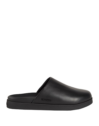 CALVIN KLEIN Mules and clogs Black Leather