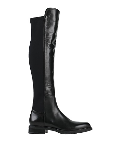 LAURA BELLARIVA Boots Black 100% Calfskin, Textile fibres