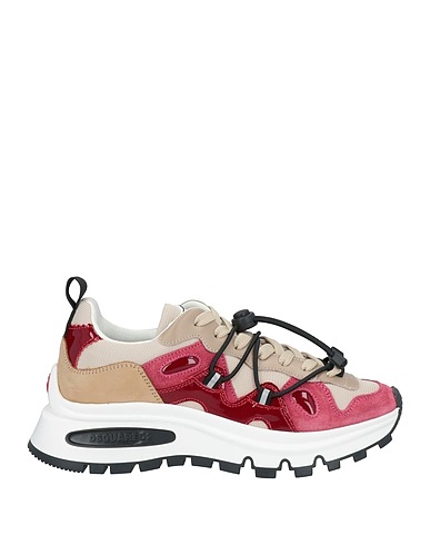 DSQUARED2 Sneakers Beige Leather, Textile fibres