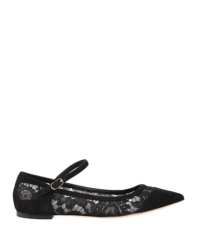 DOLCE&GABBANA Footwear Black Leather, Textile fibres
