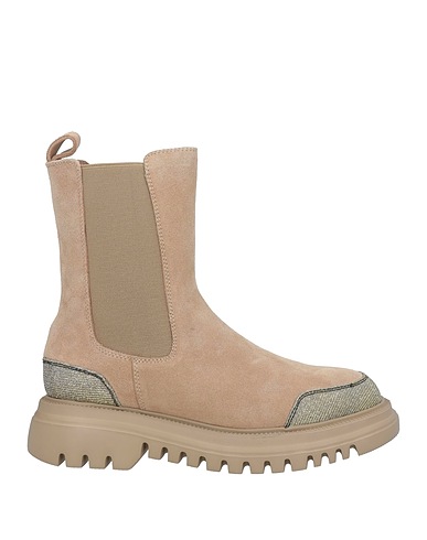 TOSCA BLU Stiefelette Beige Leder, Gewebefasern