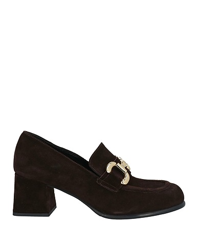LARA MAY Loafers Dark brown Leather