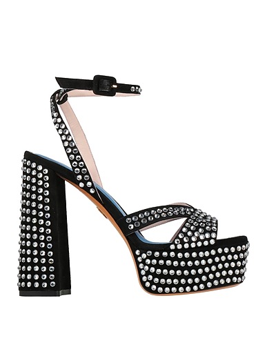 HILL HOUSE HOME Sandals Black Textile fibres