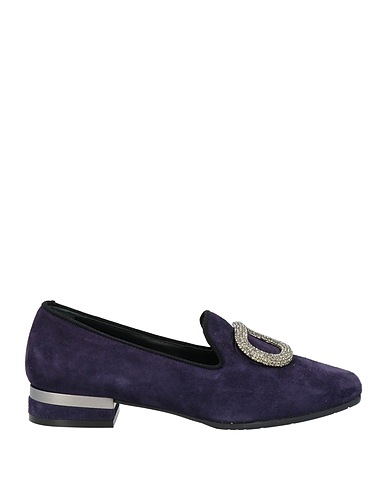 LE GAZZELLE Loafers Dark purple Leather