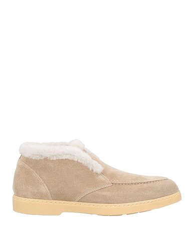 DOUCAL'S Ankle boot Beige Leather, Shearling