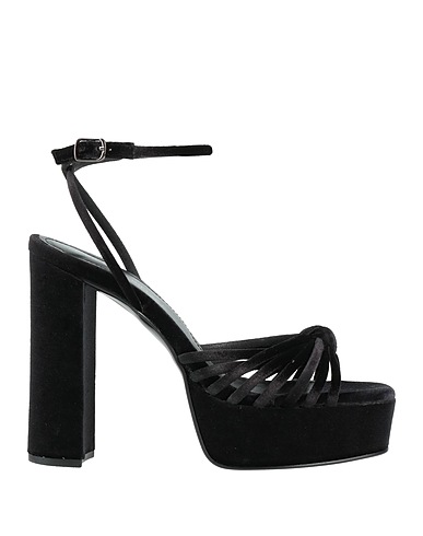 TSAKIRIS MALLAS Sandals Black Textile fibers