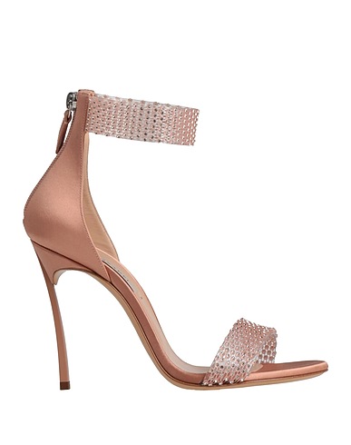 CASADEI Sandals Light pink Textile fibers