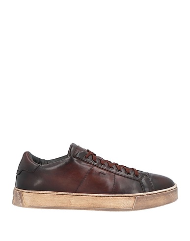SANTONI Sneakers Dark brown Leather