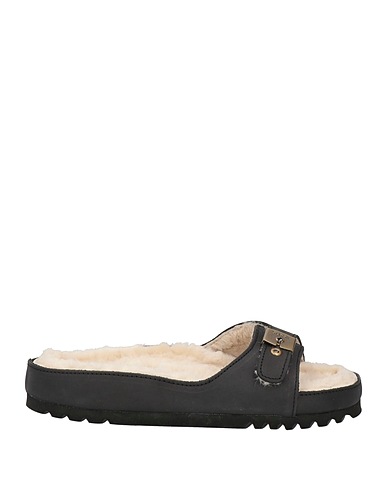 SCHOLL Sandals Black Leather