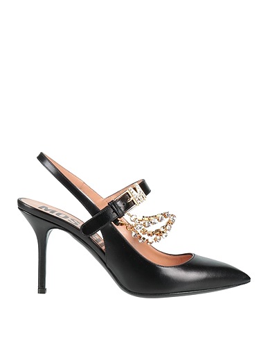 MOSCHINO Court Black Leather