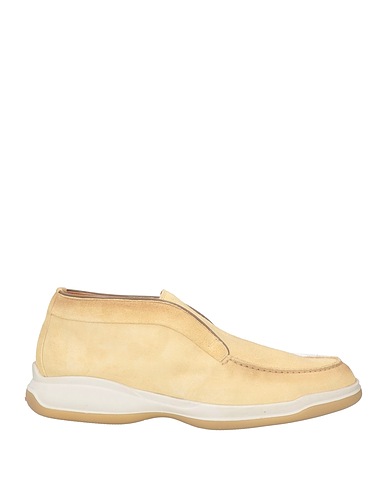 SANTONI Полусапоги и высокие ботинки Светло-жёлтый Кожа