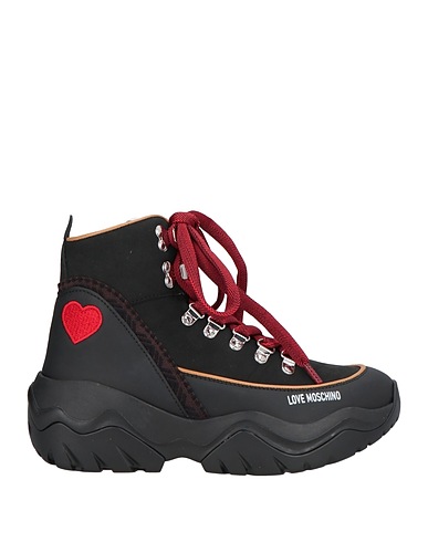 LOVE MOSCHINO Stivaletti Nero Pelle, Fibre tessili