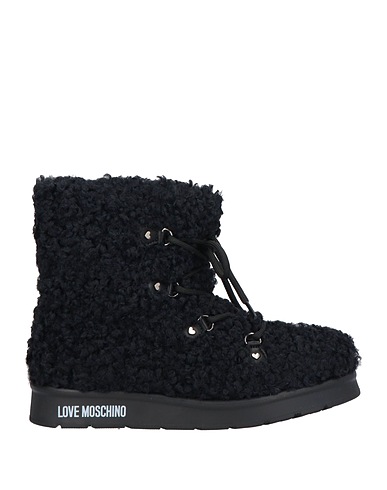 LOVE MOSCHINO Ankle boot Black Textile fibers, Leather