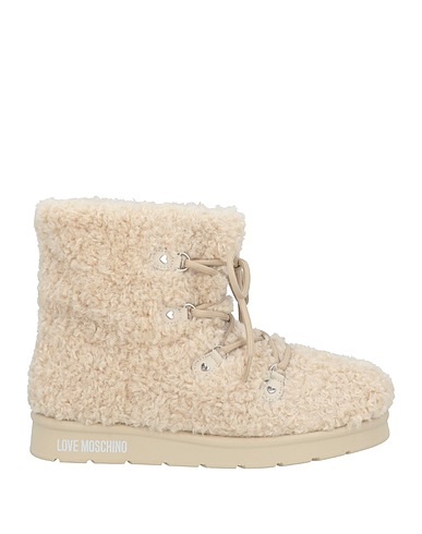 LOVE MOSCHINO Ankle boot Beige Textile fibres, Leather