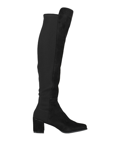 STUART WEITZMAN Boots Black Leather, Textile fibers