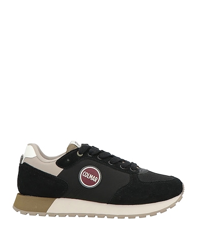 COLMAR Sneakers Black Leather, Textile fibres