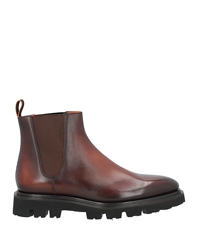 SANTONI Ankle boot Dark brown Leather