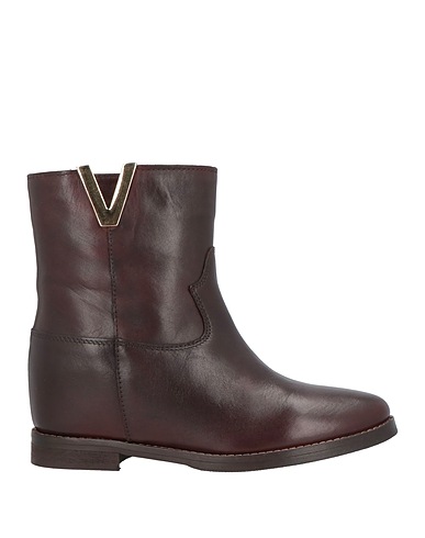 O'DAN LI Ankle boot Dark brown Leather