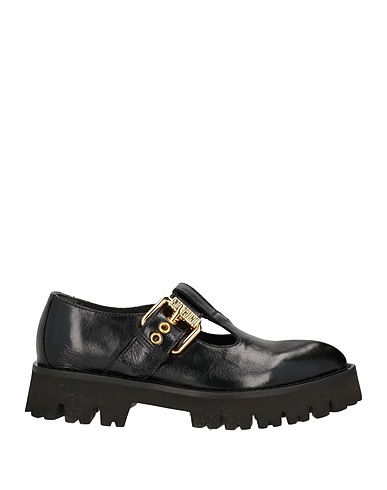 MOSCHINO Loafers Black Calfskin