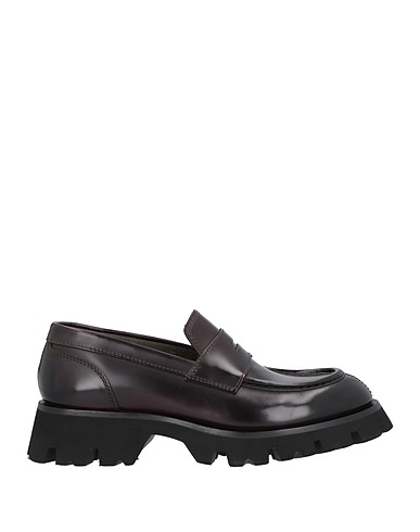 SANTONI Loafers Burgundy Leather