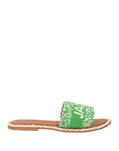 DE SIENA Sandals Green Textile fibres