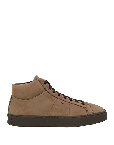 SANTONI Sneakers Khaki Leather