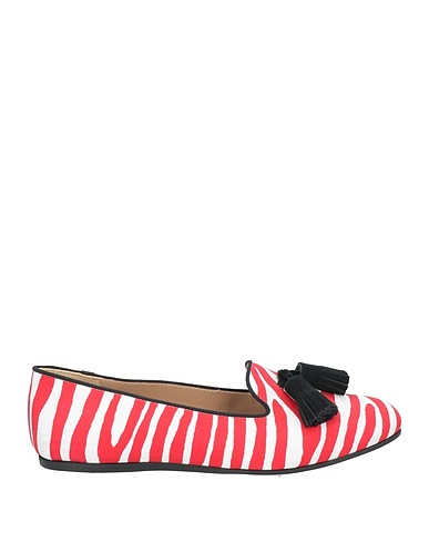 CHARLES PHILIP Milano Mocassino Rosso Fibre tessili