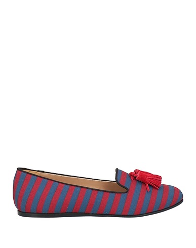 CHARLES PHILIP Milano Mokassins Bordeaux Baumwolle