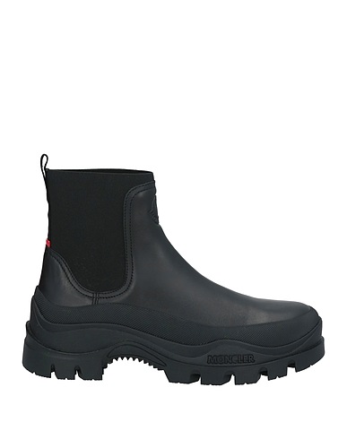 MONCLER Ankle boot Black Leather, Rubber