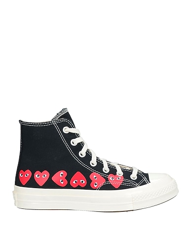 CONVERSE x COMME des GARÇONS PLAY Sneakers Black Textile fibres
