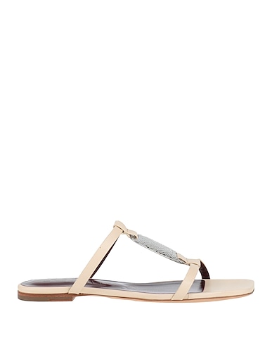 STAUD Sandals Cream Leather