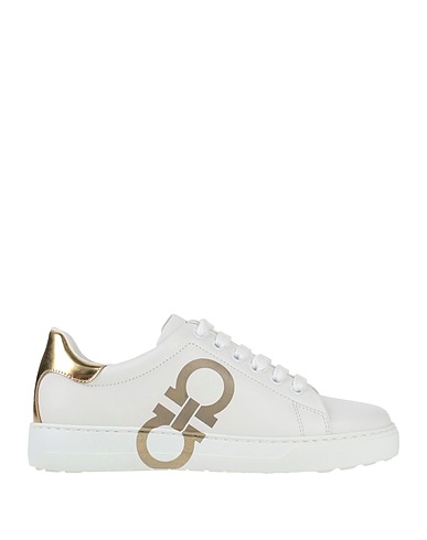FERRAGAMO Sneakers NUMBER White Calfskin