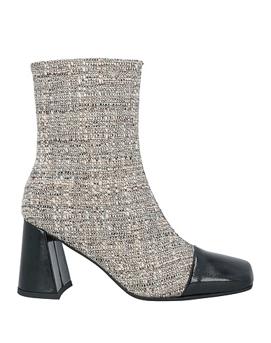 CHANTAL 1962 Ankle boot Black Leather, Textile fibers