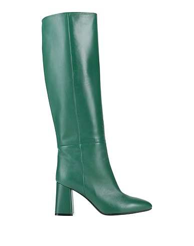 ANNA F. Boots Green Leather