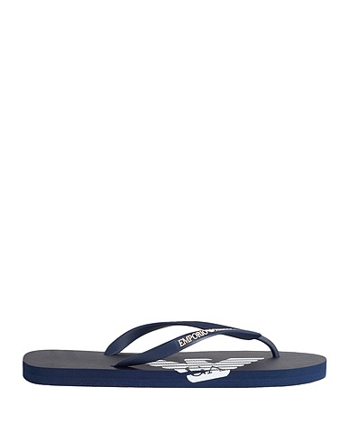 EMPORIO ARMANI Flip flops Midnight blue Rubber