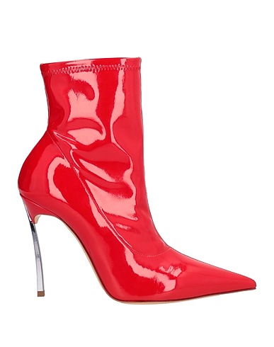 CASADEI Ankle boot Red Textile fibres