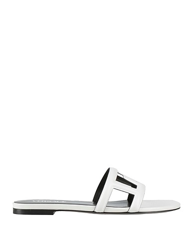 VERSACE Sandals White Leather
