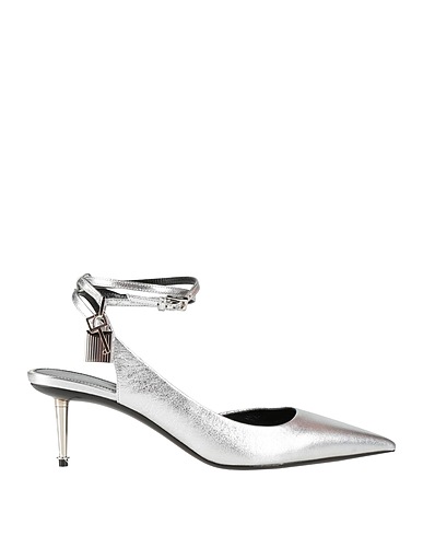TOM FORD Pump Silver Sheepskin, Metal, Brass, Zamak